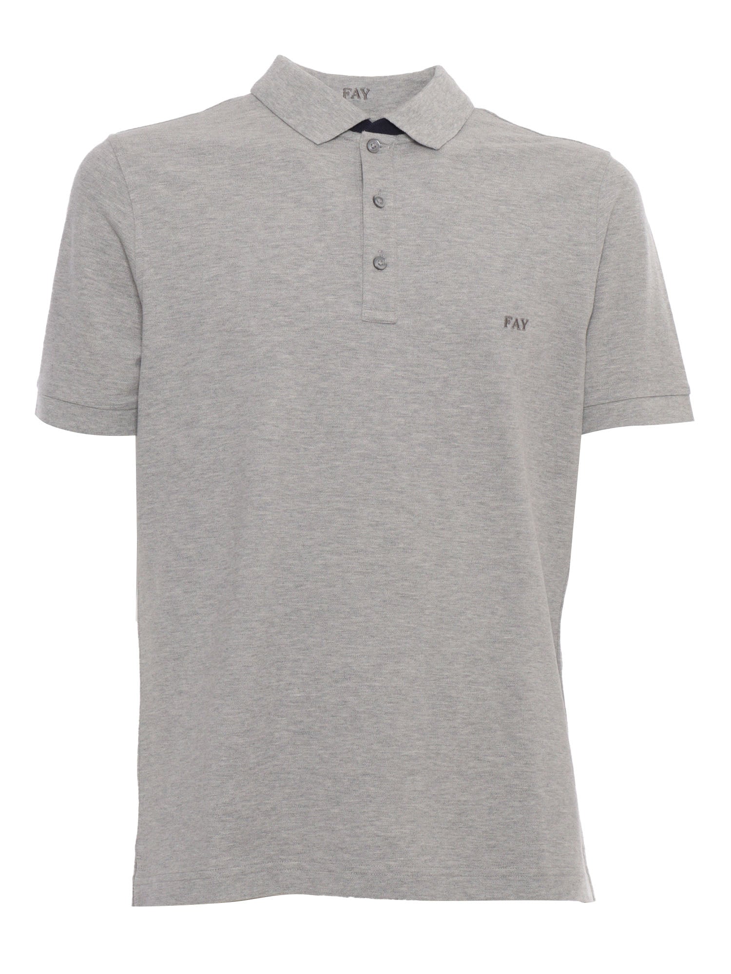 Gray polo Brown Cotton Elastane Shirt