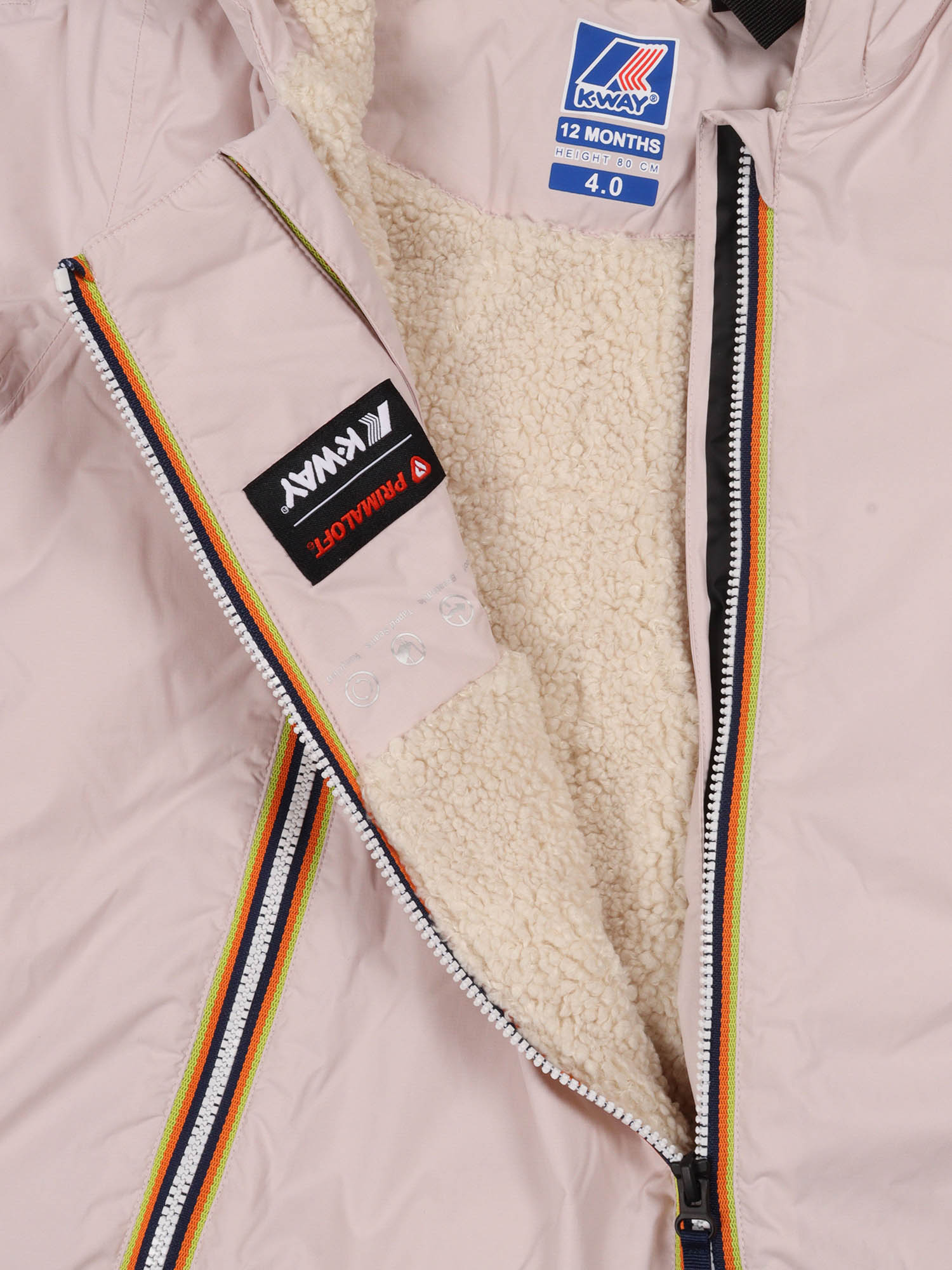 E. LE VRAI 4.0 SNOTTY ORSETTO DOWN JACKET Pink Overall