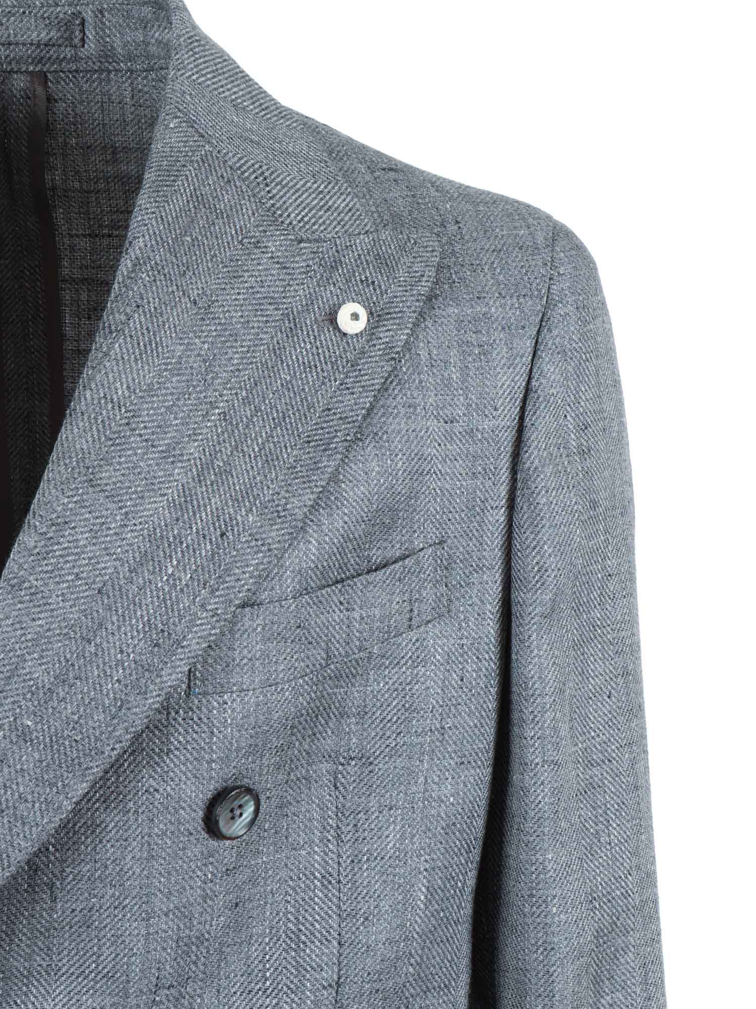 Jacket Grey Linen Virgin Wool