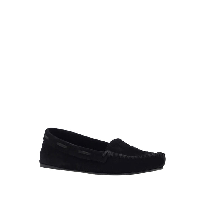 The Row Mabel Leather Loafers Black Calf