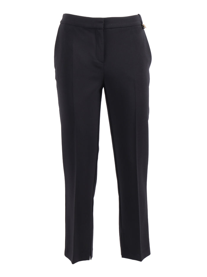 TROUSERS Black Polyester Elastane Pant