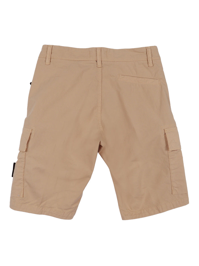 REGULAR BERMUDA Beige Cotton Elastane Short