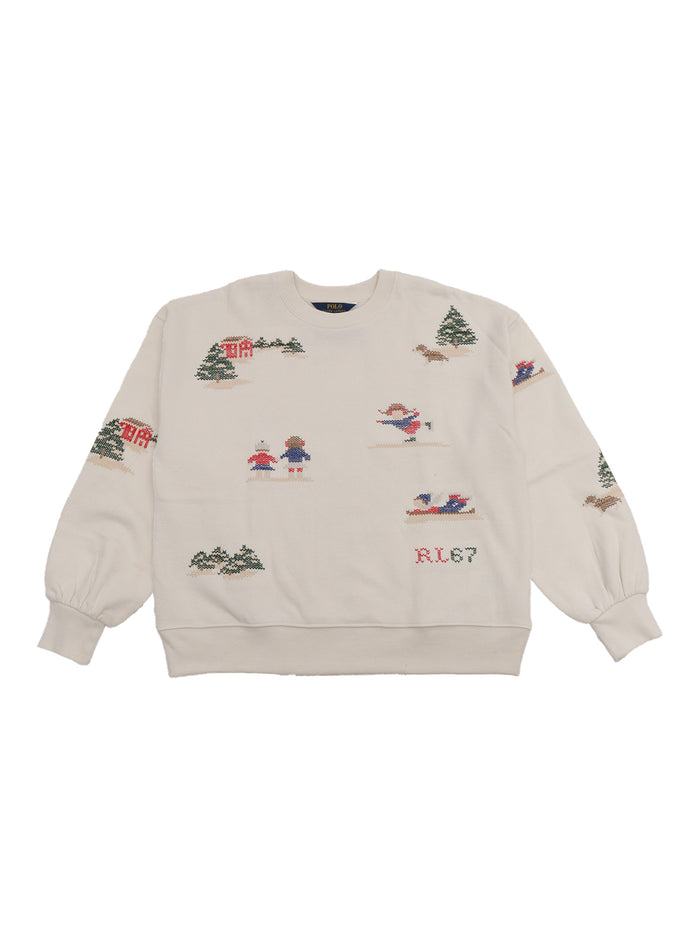 SMPLRCNPOFLC-KNIT SHIRTS-SWEATSHIRT White Cotton Polyester (recycled)