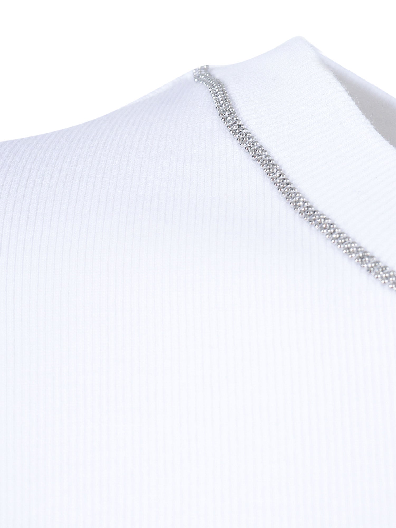 BLOUSE White Cotton Elastane Shirt