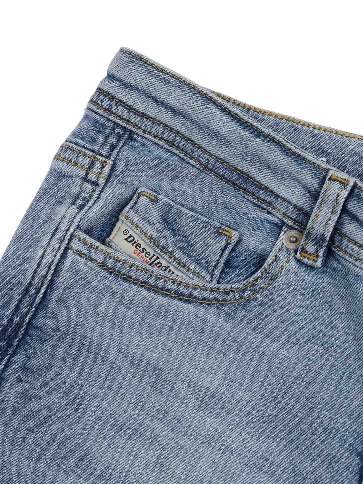 5 pockets Blue Cotton Elastane Jean