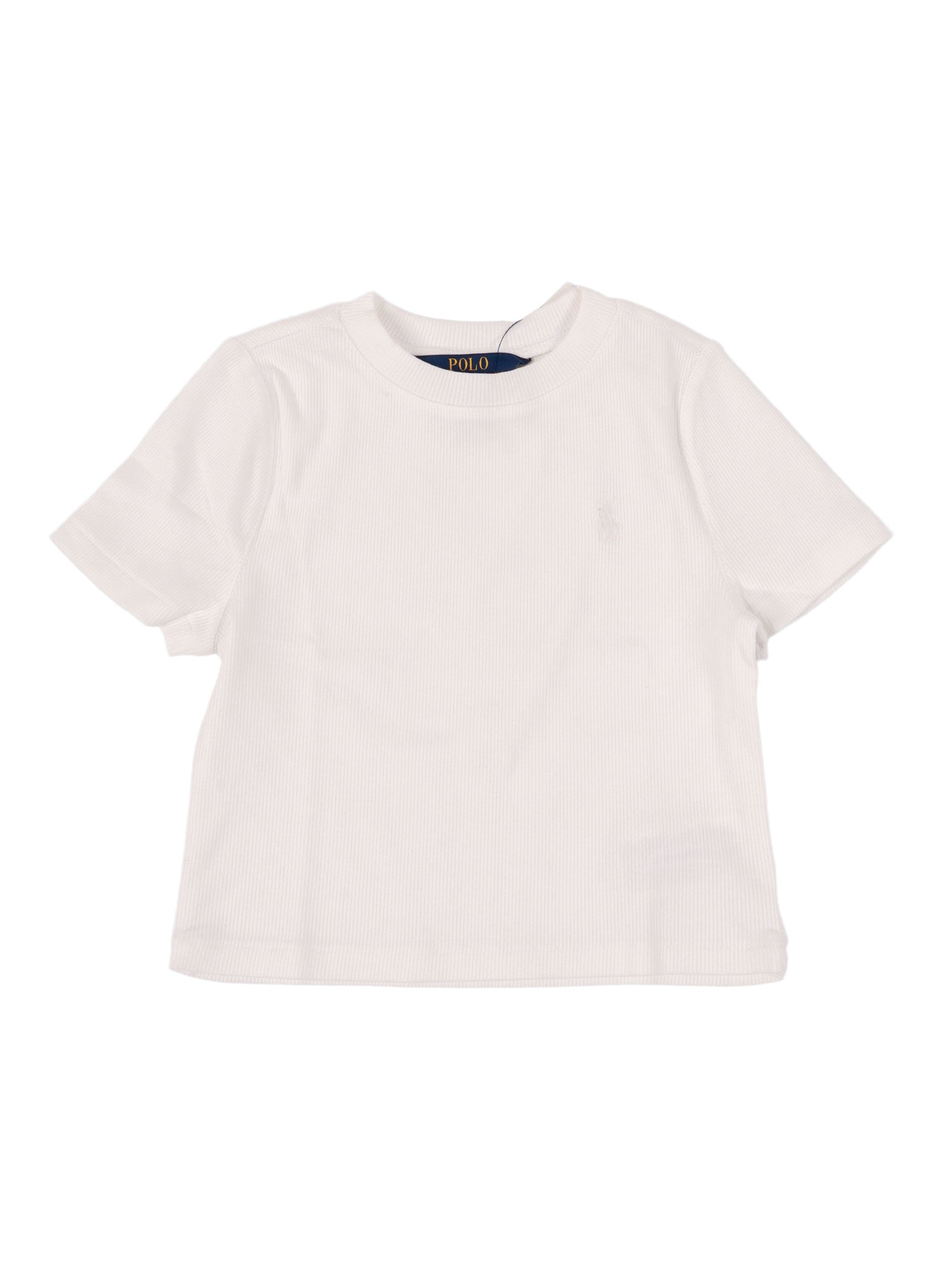 KNIT-T-SHIRT White Cotton Elastane Short Sleeves T-shirt
