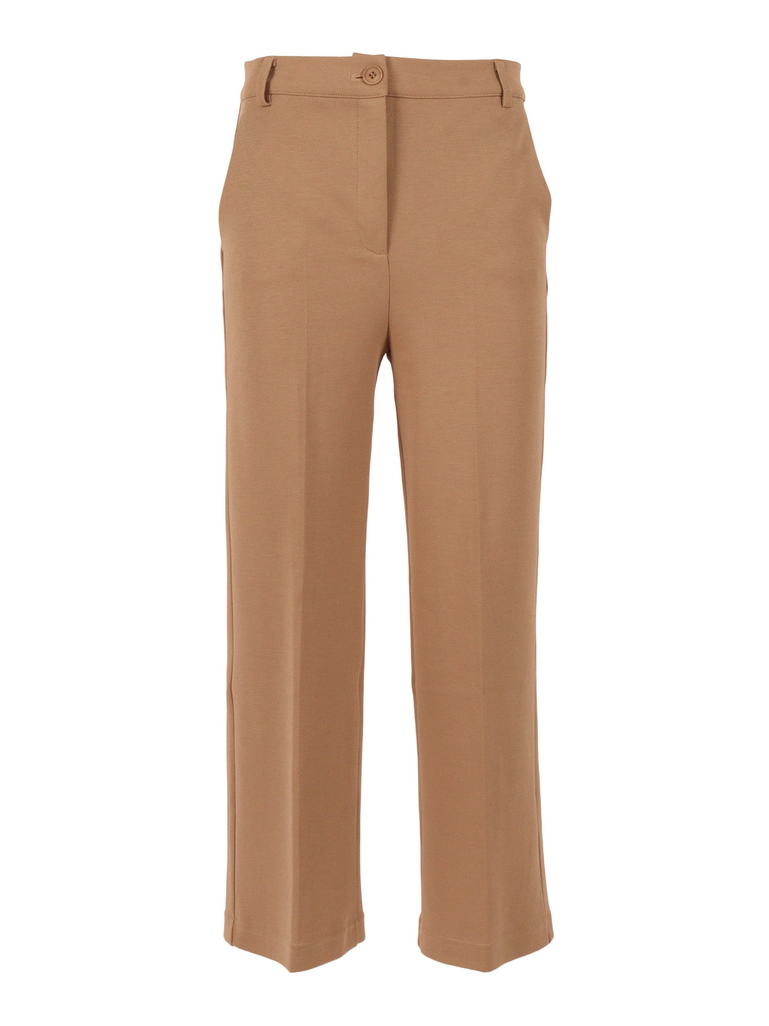 TROUSERS Brown Cotton Polyester Pant