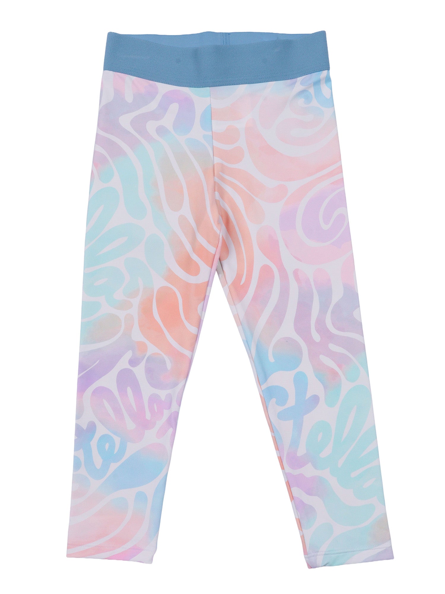 LEGGINGS Light Blue Cotton Elastane