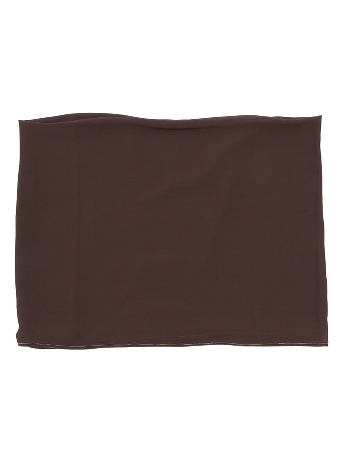 WOMAN SCARF Brown Polyester