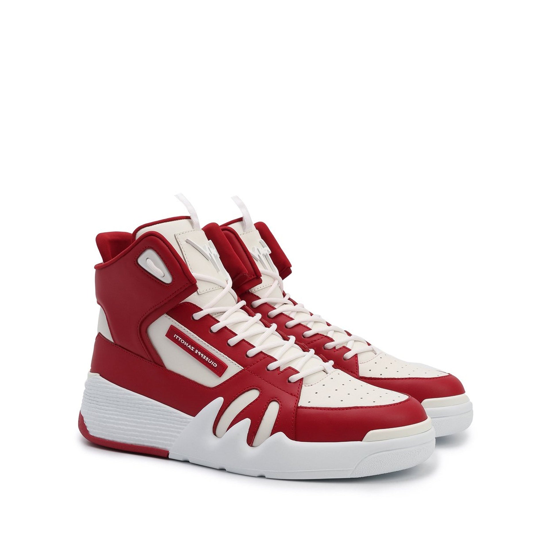 Talon High-Top Sneakers Red Calf Leather