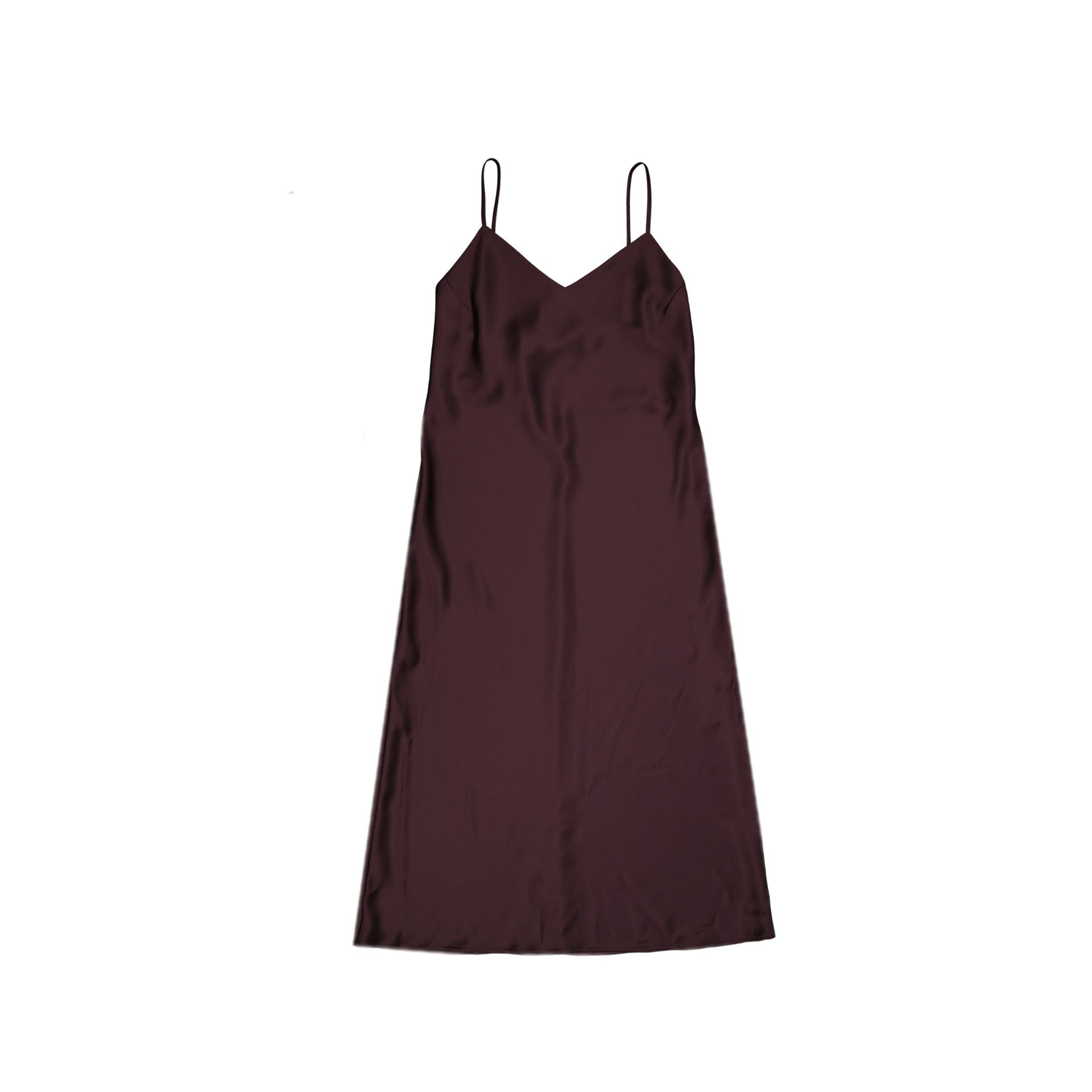 Blanca Vita Acacia Satin Slip Midi Dress Purple Silk