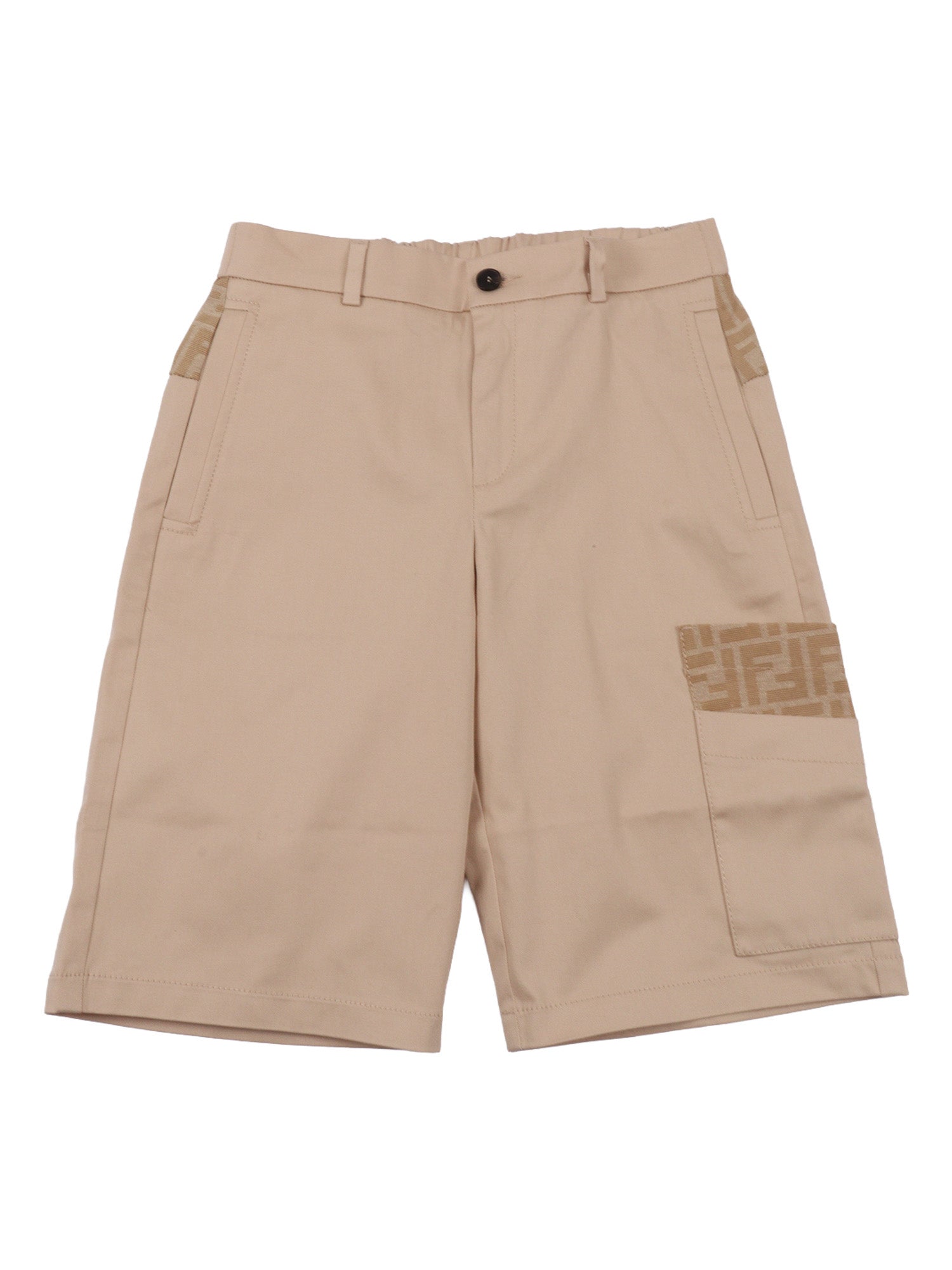 EAVY GABARDINE SHORTS Beige Bermuda