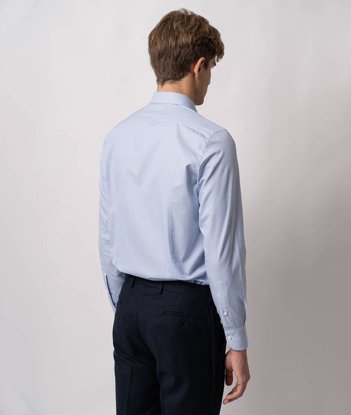 Tailored Cotton Shirt Midtown Skyblue Hand Made