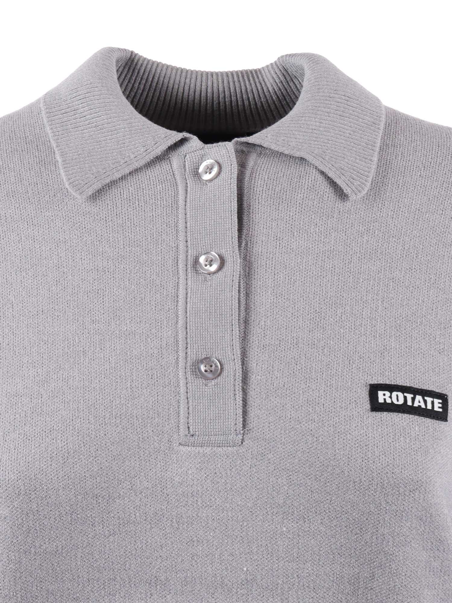 Ellia Longsleeve Knit Polo Grey Crewneck