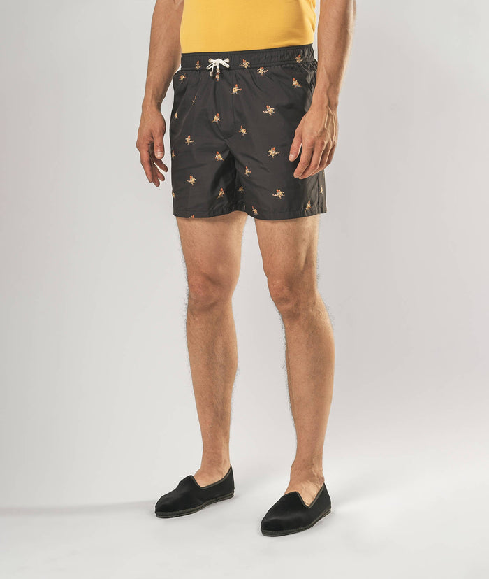 Swimsuit Inspector Clouseau Black Swim Short