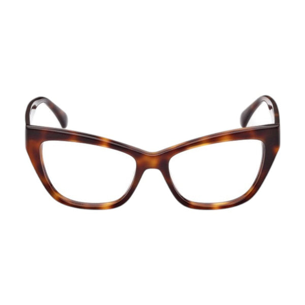 Max Mara Eyeglasses Square Full Rim, Havana Frame And Clear Demo Lens Mm5053052 Black Sunglasses