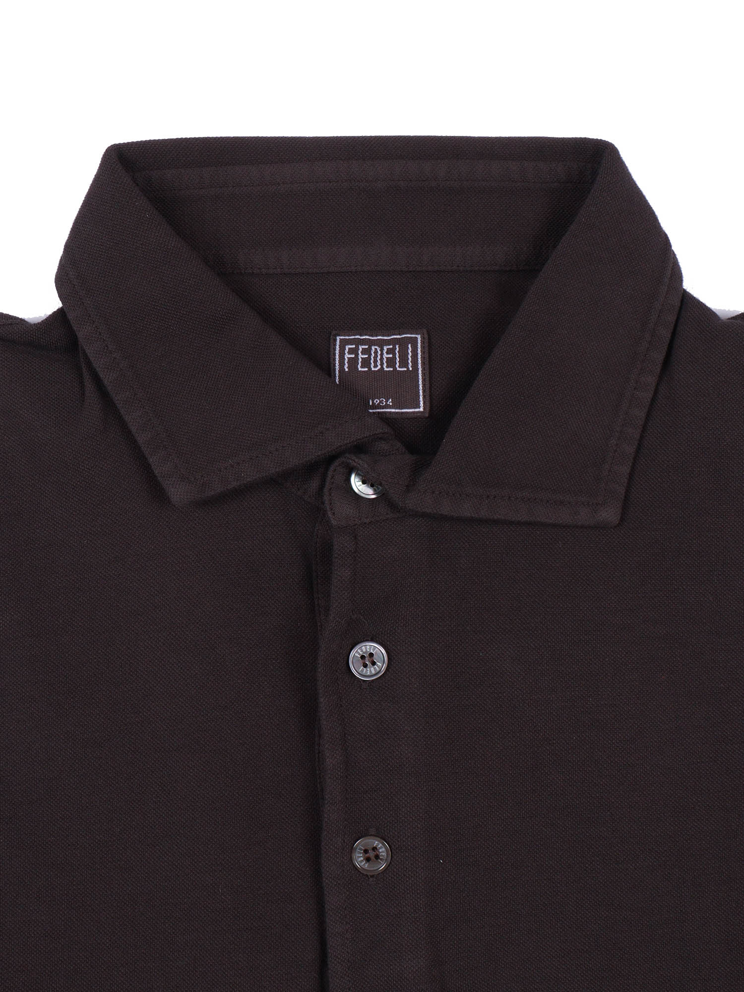 POLO-SHIRT S-S KNITTED MAN Brown Cotton Polo Shirt