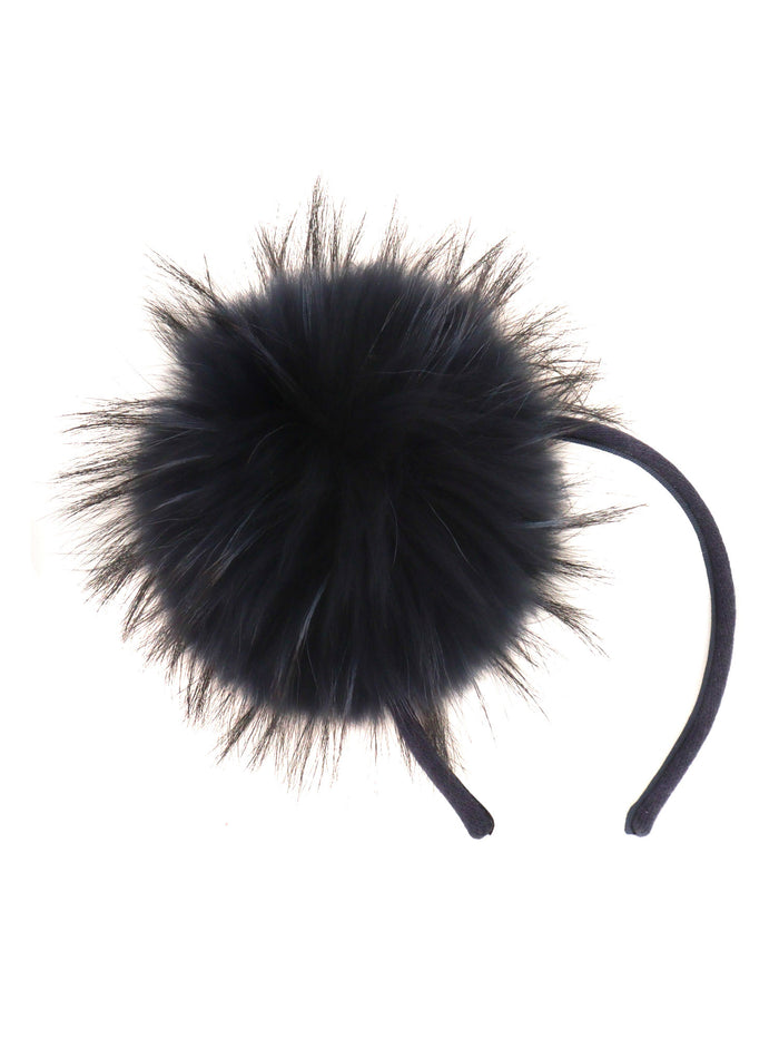 Real Murmasky Fur Headband Blue