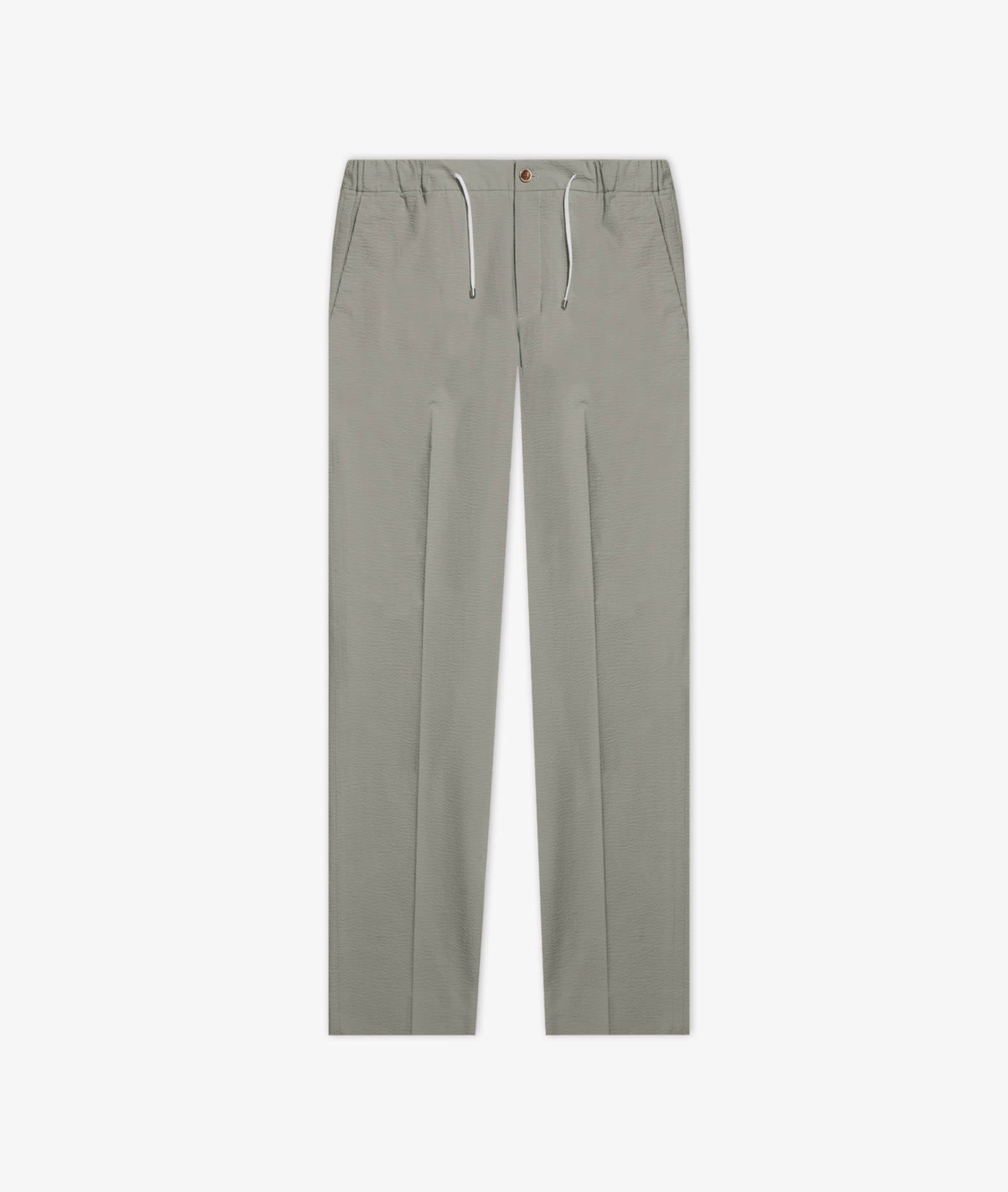 Cotton Seersucker Trousers Charleston Beige Sportswear