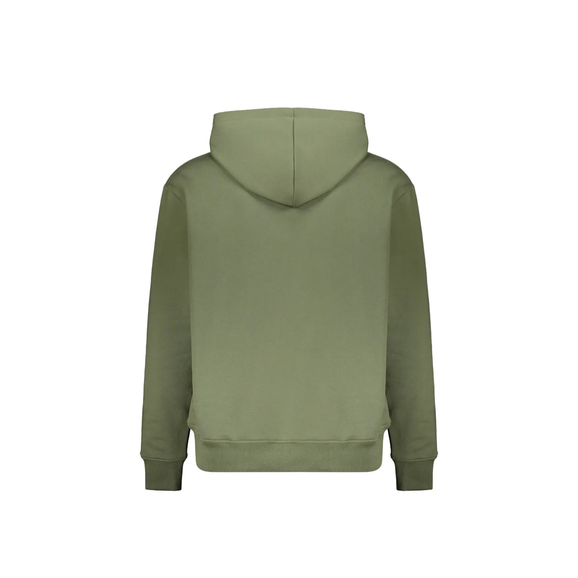Logo Motif Hoodie Green Cotton