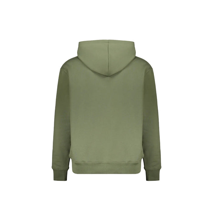 Logo Motif Hoodie Green Cotton