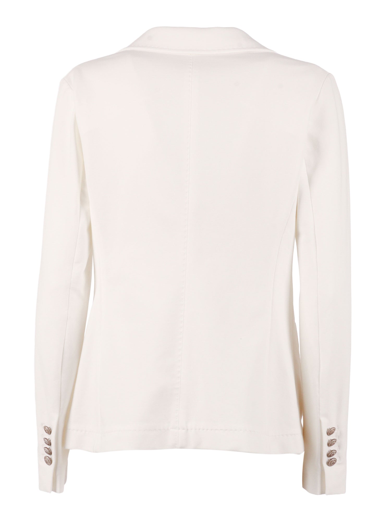 SLIM FIT FLEECE White Cotton Elastane Jacket