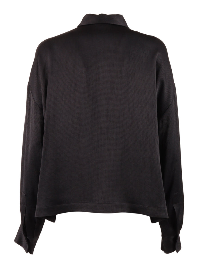 BLOUSE Blue Acetate Viscose Shirt