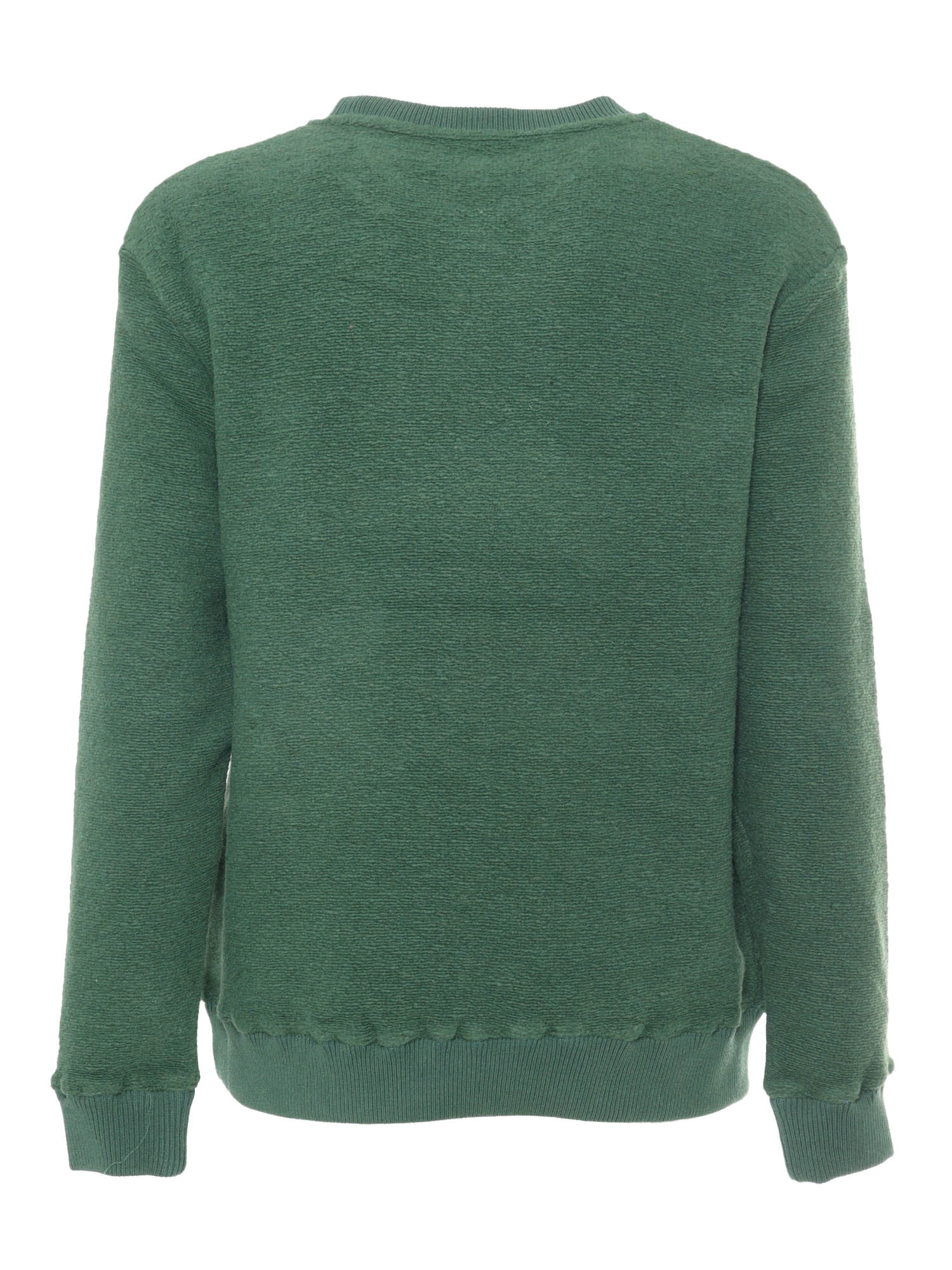 Reo Textured Fleece Green Crewneck
