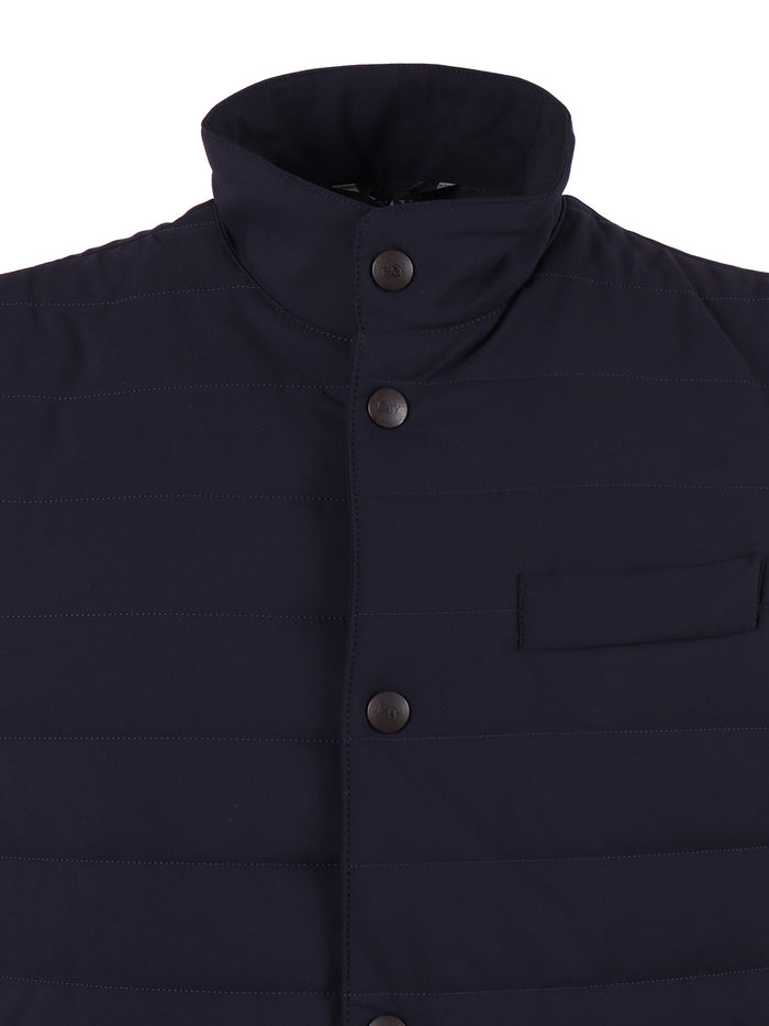 TRAVEL STRETCH VEST Blue Polyamide Elastane