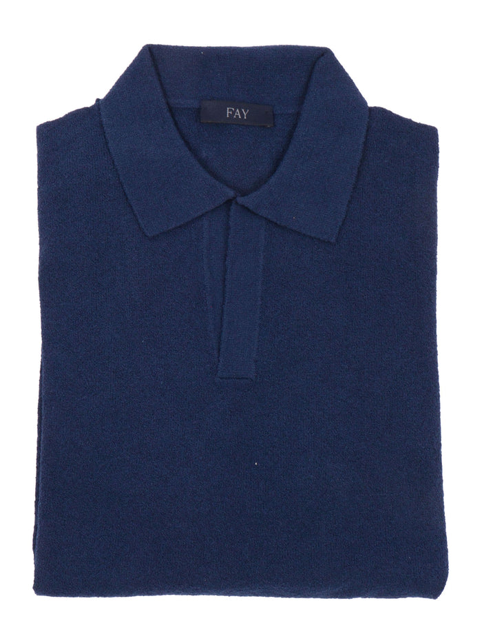 POLO Blue Cotton Polyamide Shirt