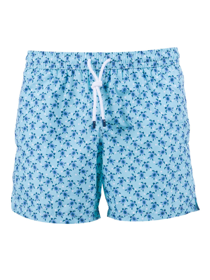 Swim Trousers Woven Fabric Man Blue Polyester Costume