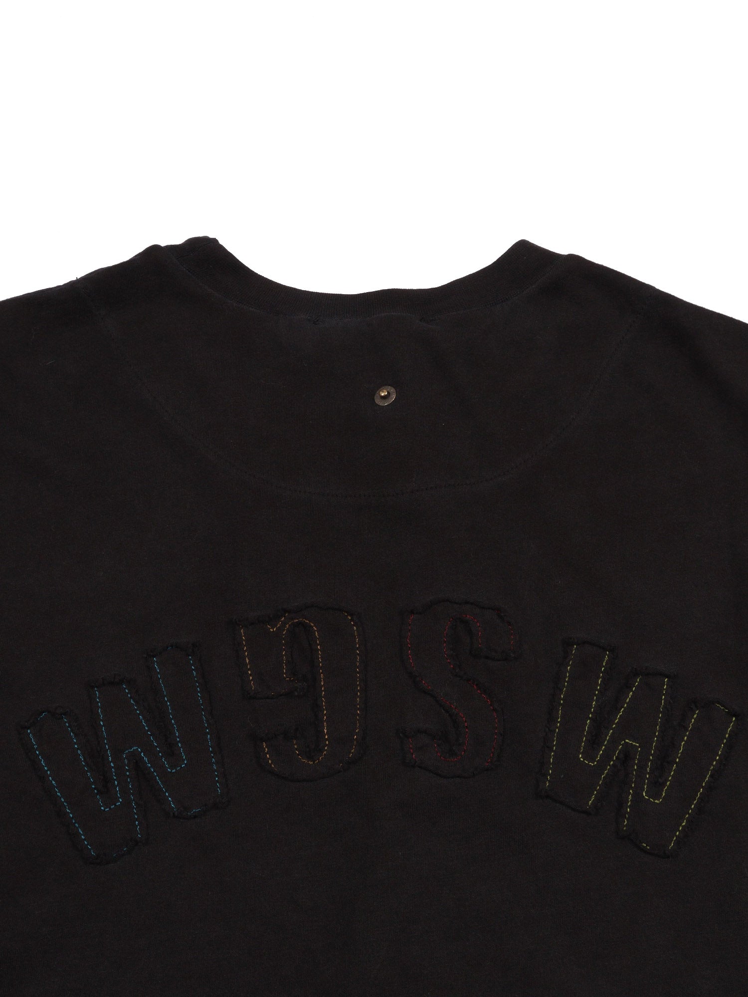 Washed Jersey T-Shirt Boy Black Cotton Long Sleeves