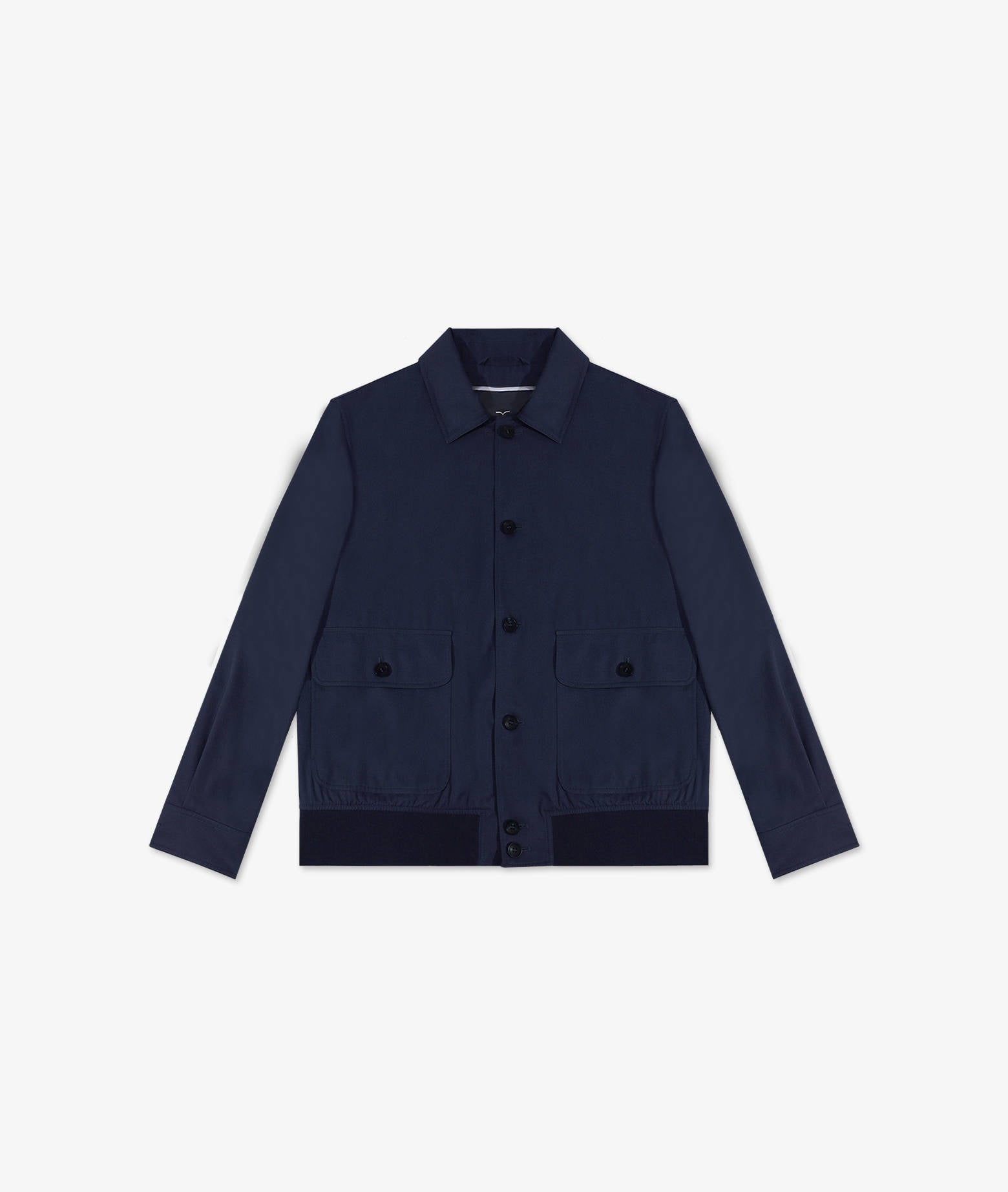 Cotton Jacket Sempione Blue Sportwear Blouson