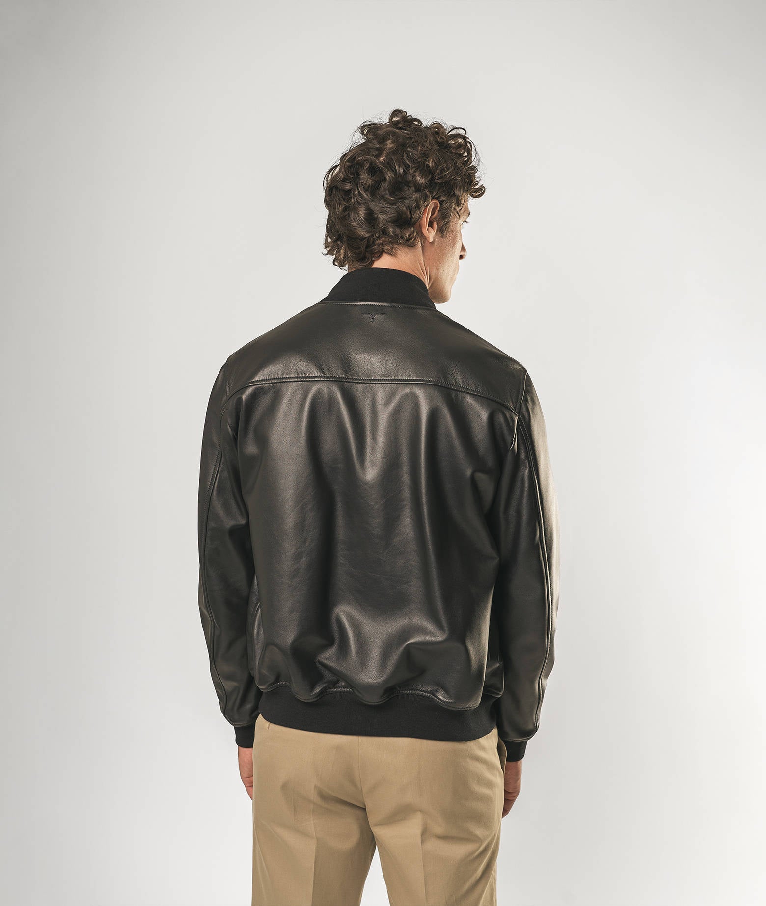 Leather Bomber Nottingham Black Blouson