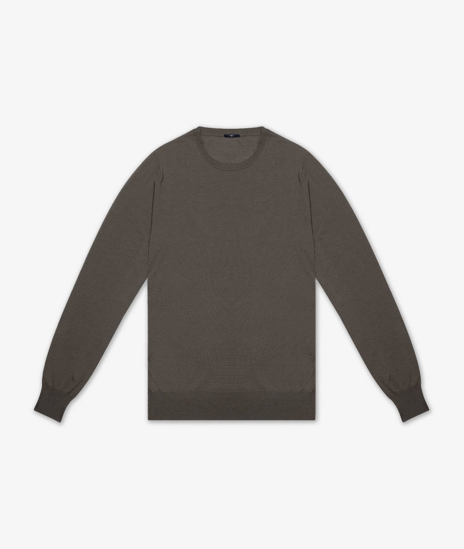 Merino Wool Sweater Barth Firebrick Long Sleeve Round Neck T-shirt