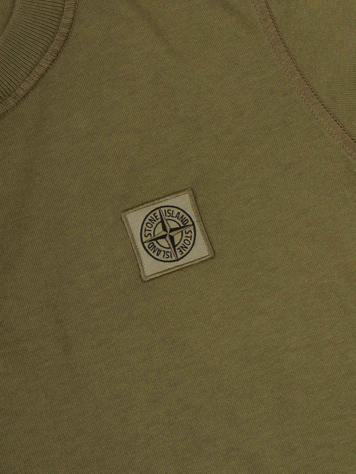 T-Shirt Green Cotton Short Sleeves