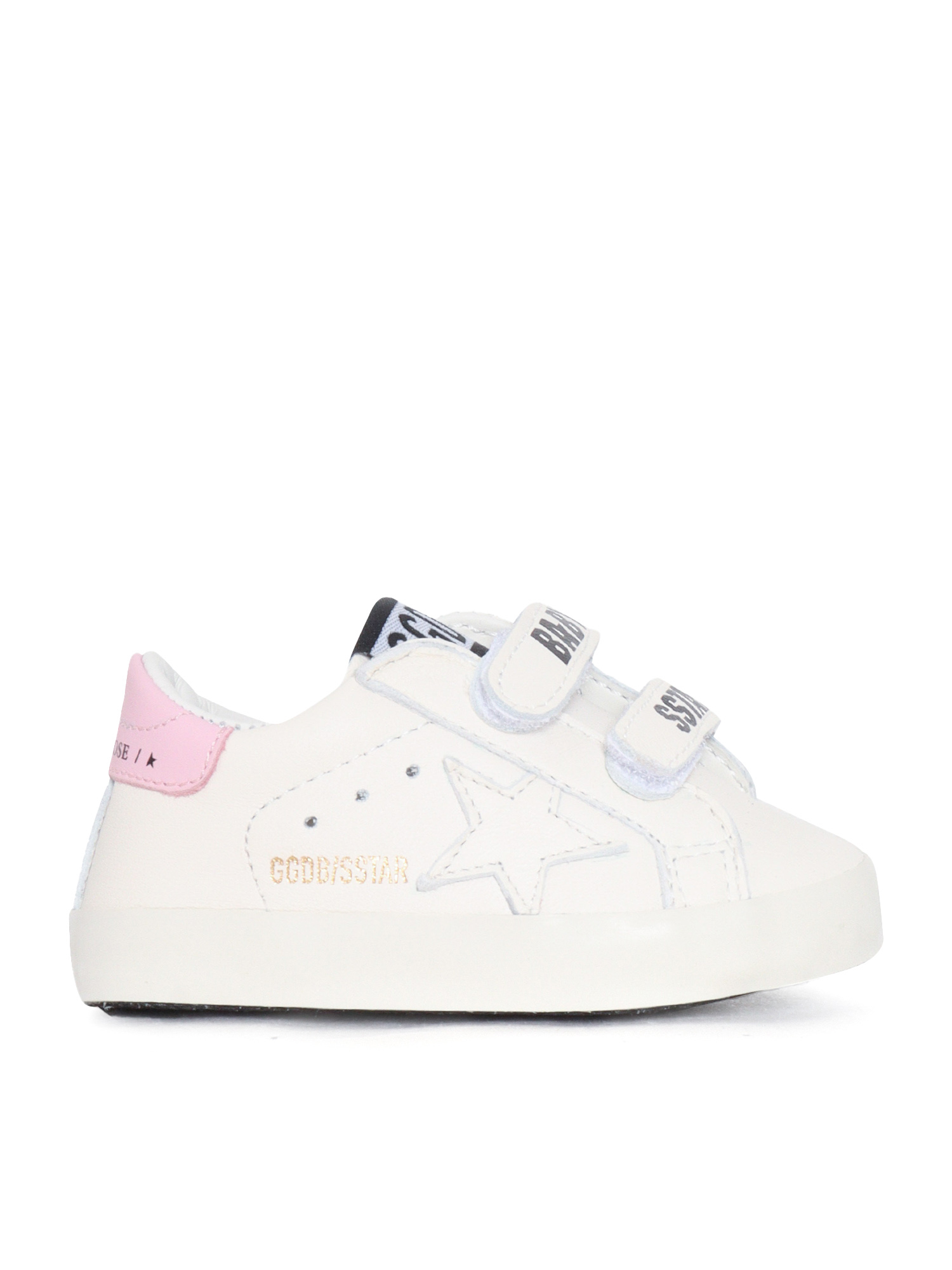 BABY SCHOOL SET NAPPA UPPER STRIPES AND STAR LEATHER HEEL White Kid Sneaker