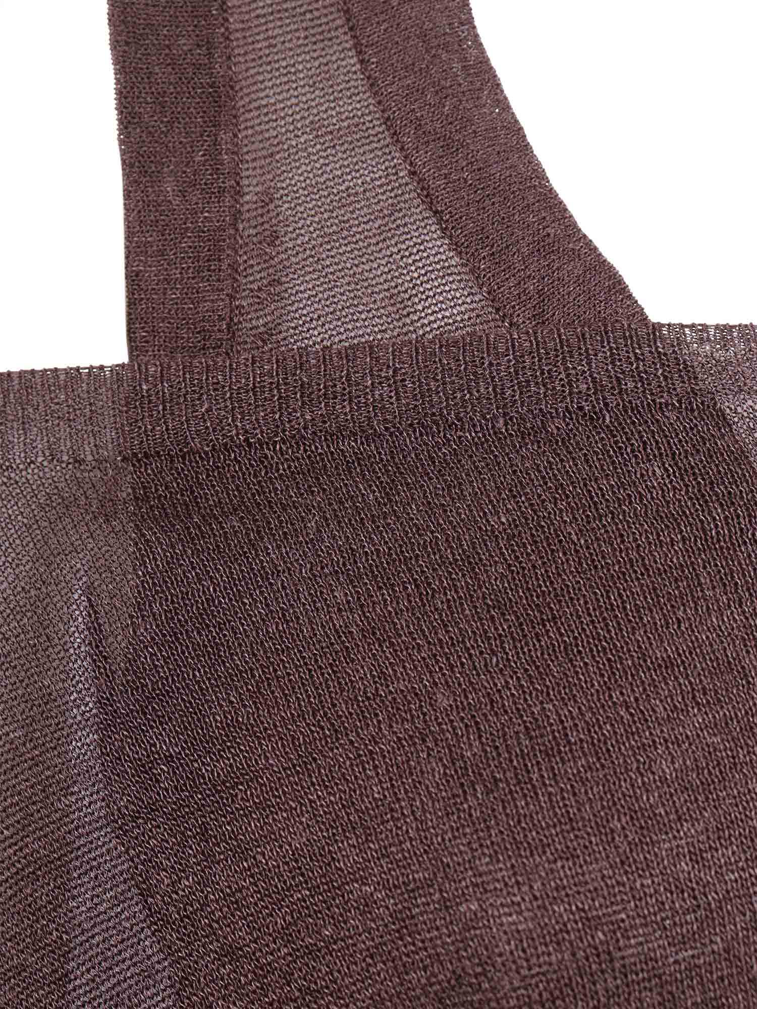 Sweater Brown Linen Viscose Crewneck