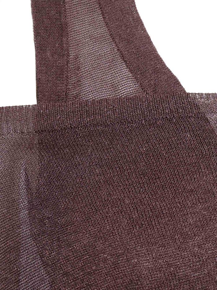 Sweater Brown Linen Viscose Crewneck