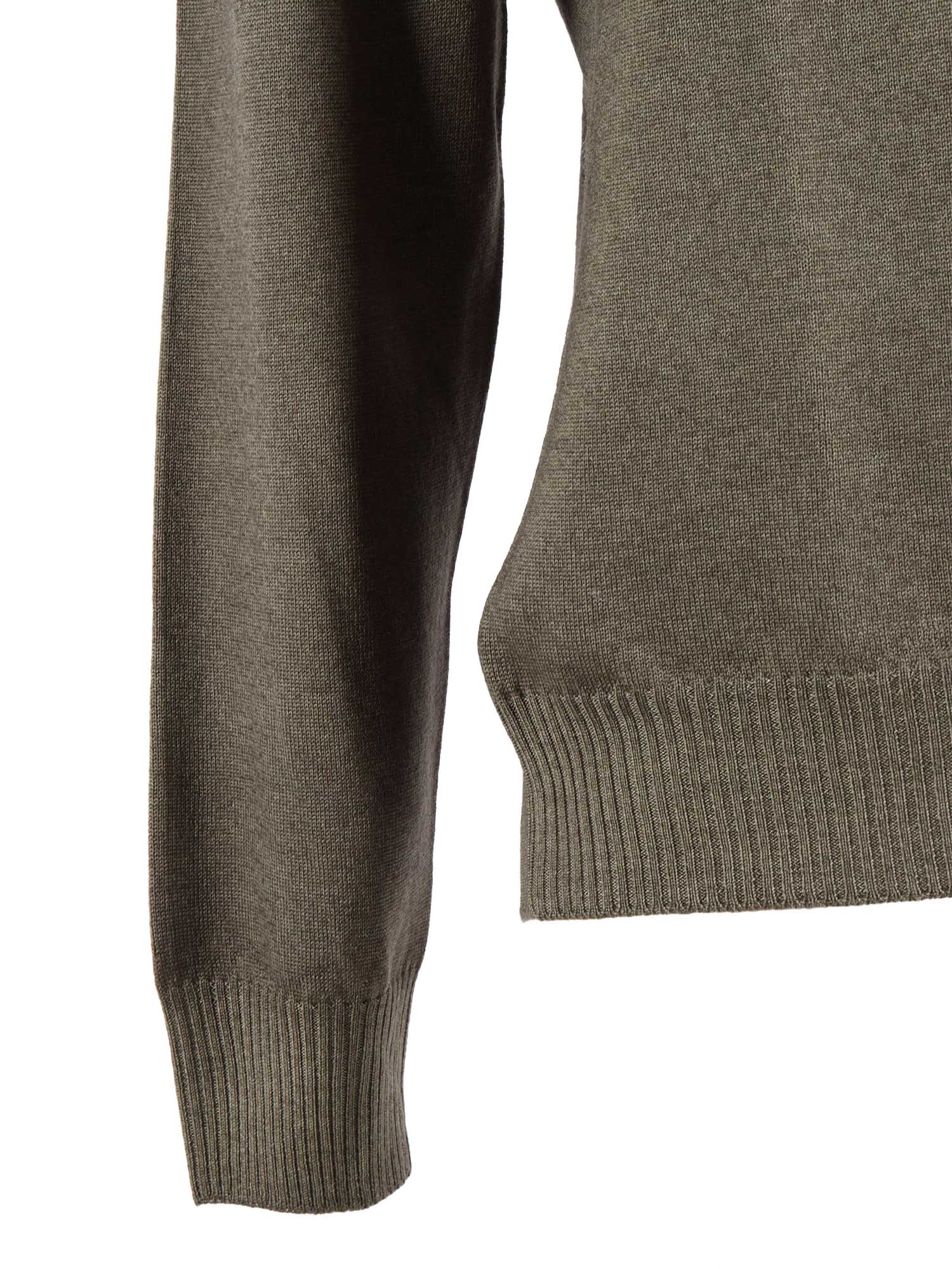 Crewneck Sweater Green Virgin Wool