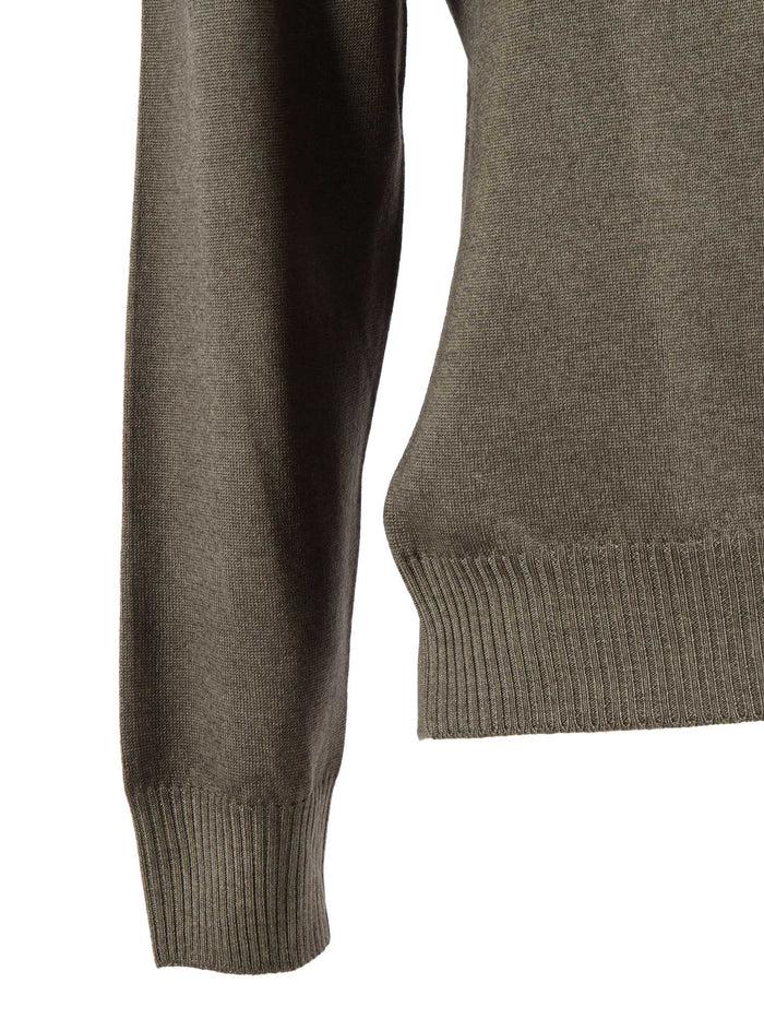 Crewneck Sweater Green Virgin Wool