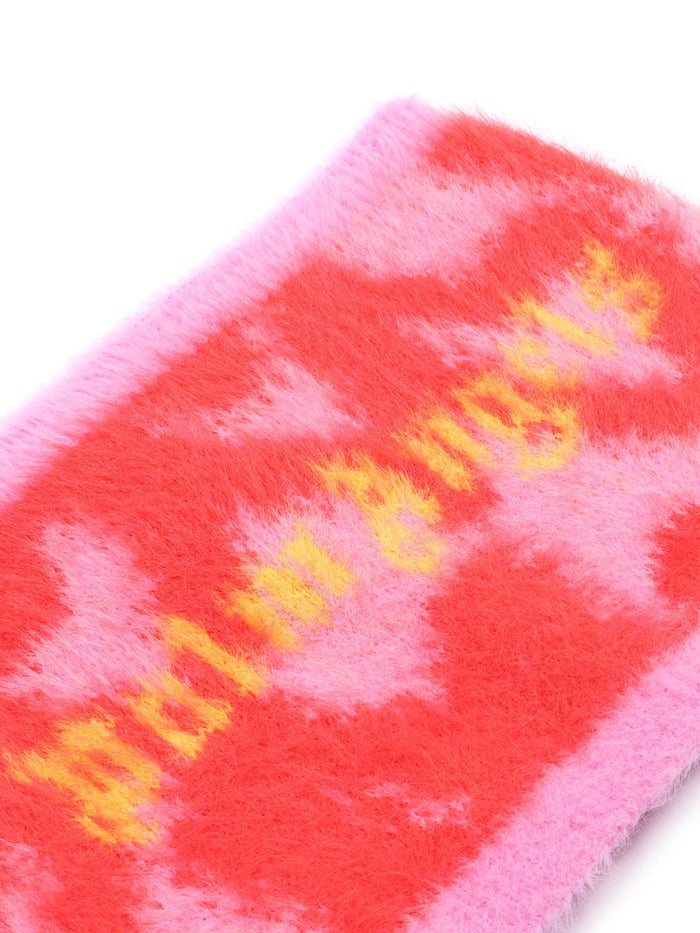 Pa Spray Hearts Knit Collar Rose Pink - Polyamide Sweatshirt