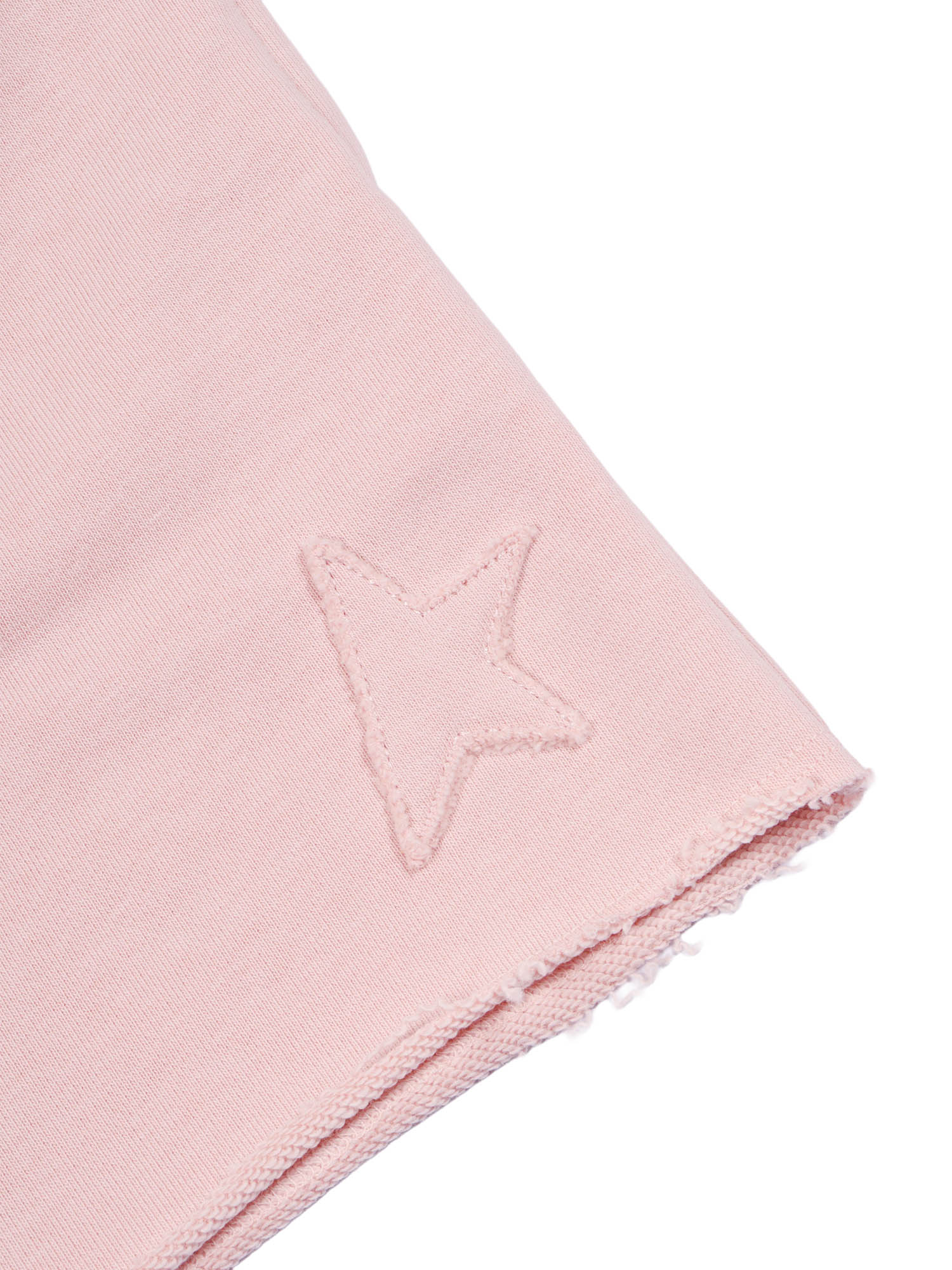 Star Girls Short Blend Cotton Fleece With Patch And Print Pink