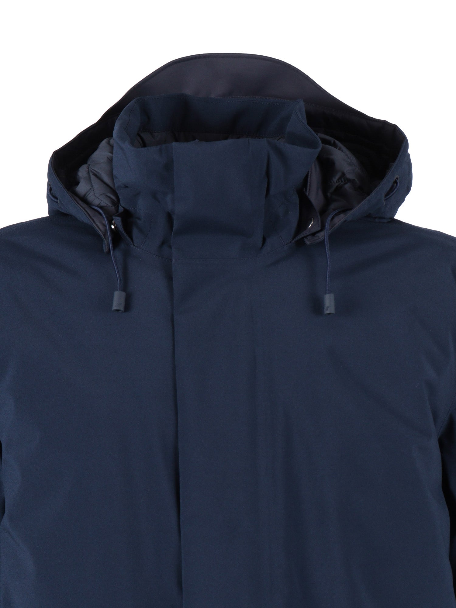 Thomal Bonded Padded Down Jacket Blue Long Puffer