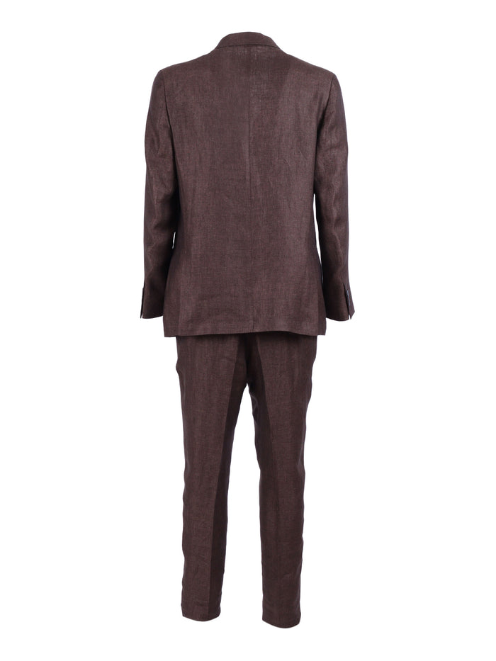 Zero Gravity Suit Brown Linen Single Breasted Dress