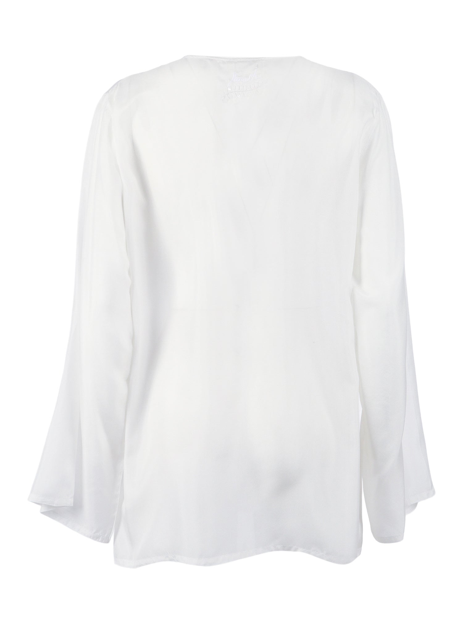 BLOUSE White Silk