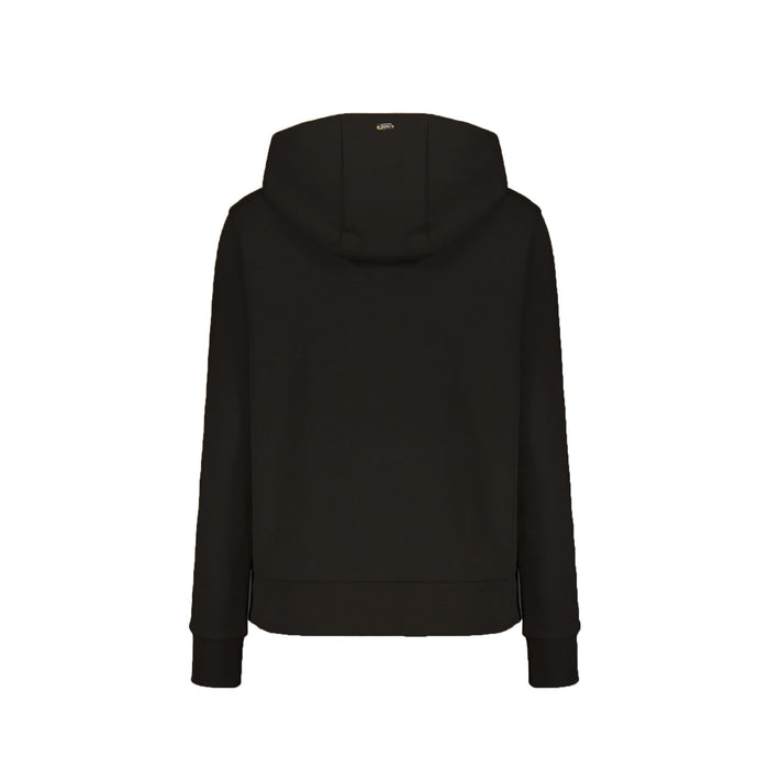 Herno Logo-Detail Hoodie Black Cotton Polyester