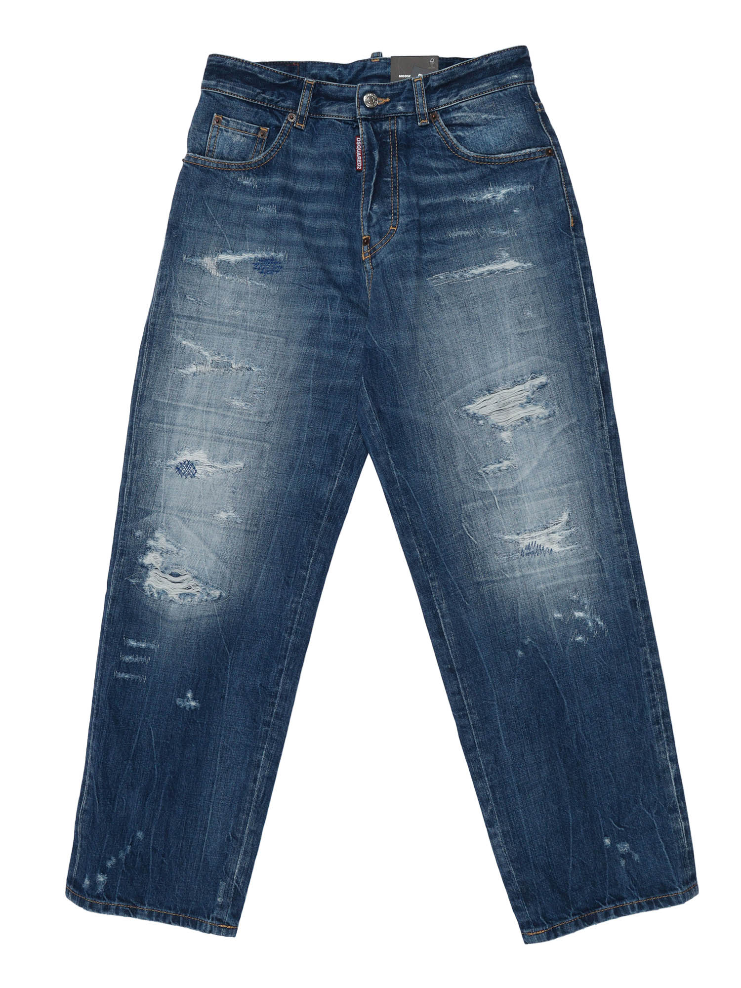 5 Pockets Blue Cotton Jean