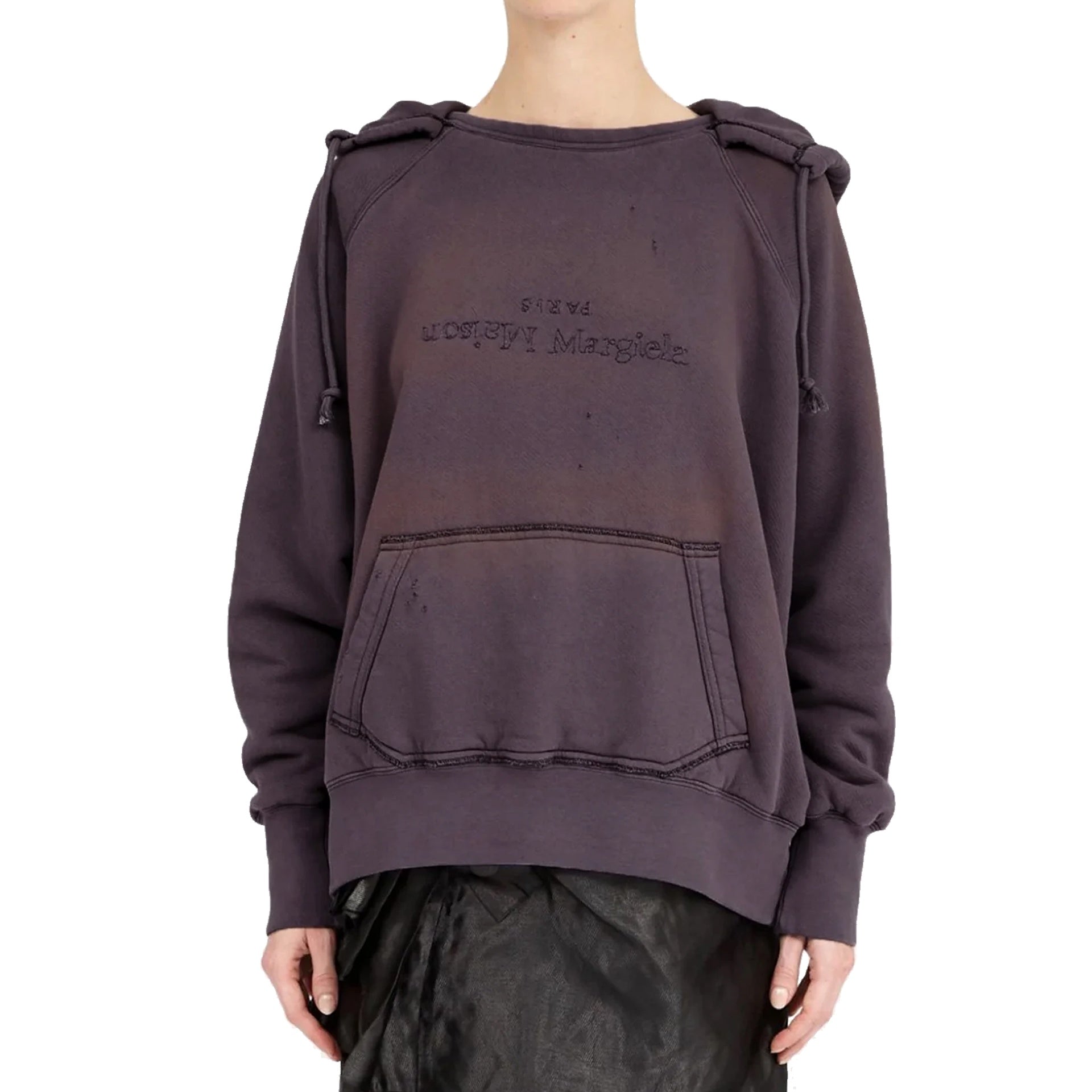 Cotton Hooded Sweatshirt Purple