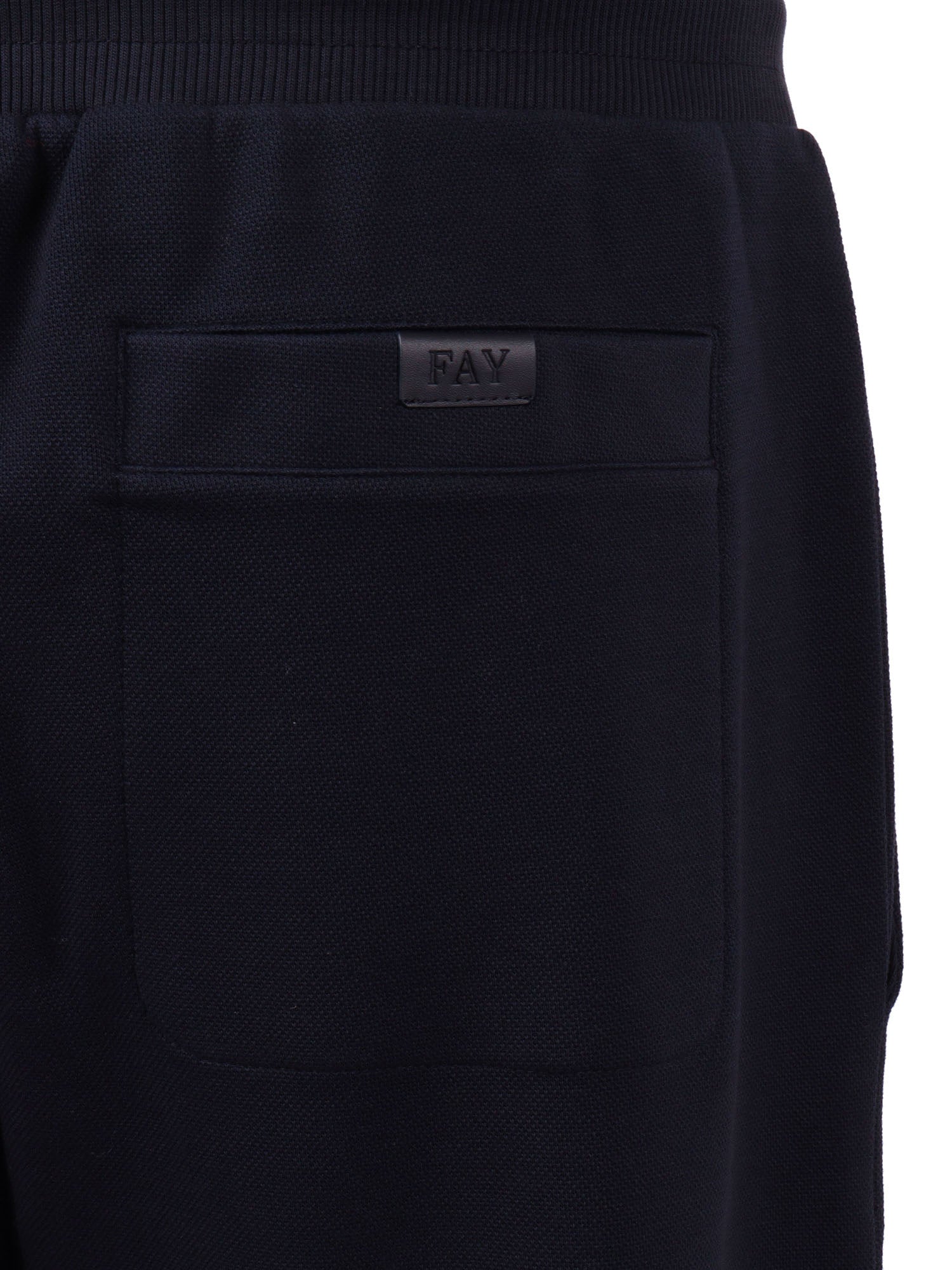 SWEATPANTS Blue Cotton Polyester Elastane Trackpants